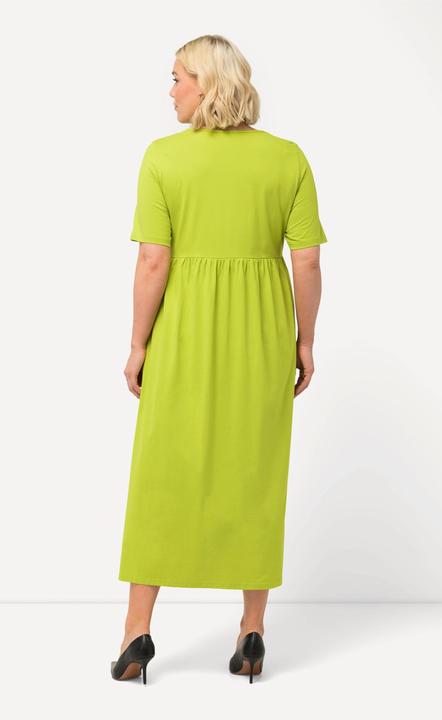 Actual product image Ulla Popken Keyhole Neckline Empire Knit A-line Pocket Dress (54)