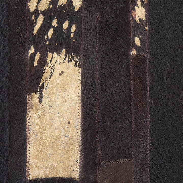 Productafbeelding Beliani Tapijt koeienhuid bruin-goud 140 x 200 cm Patchwork ARTVIN (140 x 200 cm)