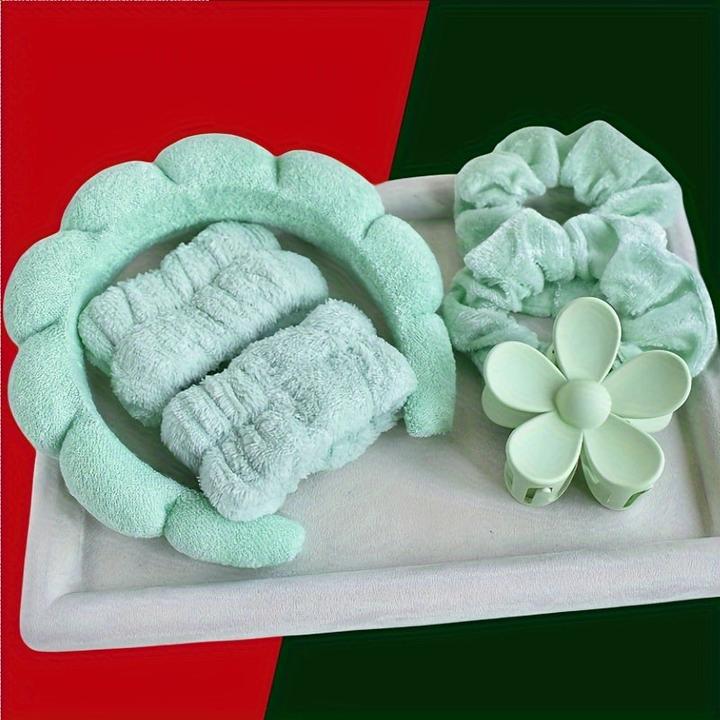 Immagine prodotto Alopini Set di 6 pezzi/set di fascia per capelli SPA, fascia per capelli spa, braccialetto in velluto con