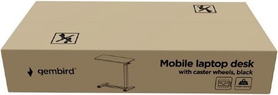 Actual product image Gembird Nb Acc Mobile Desk With Wheels/Black Tvs-Desk-02-Bk