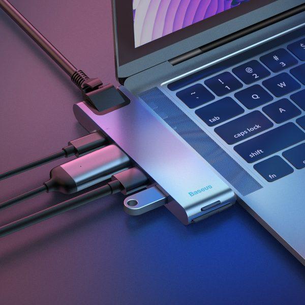 Produktbild Baseus USB Dual-C Hub (USB-C, 7 Ports)