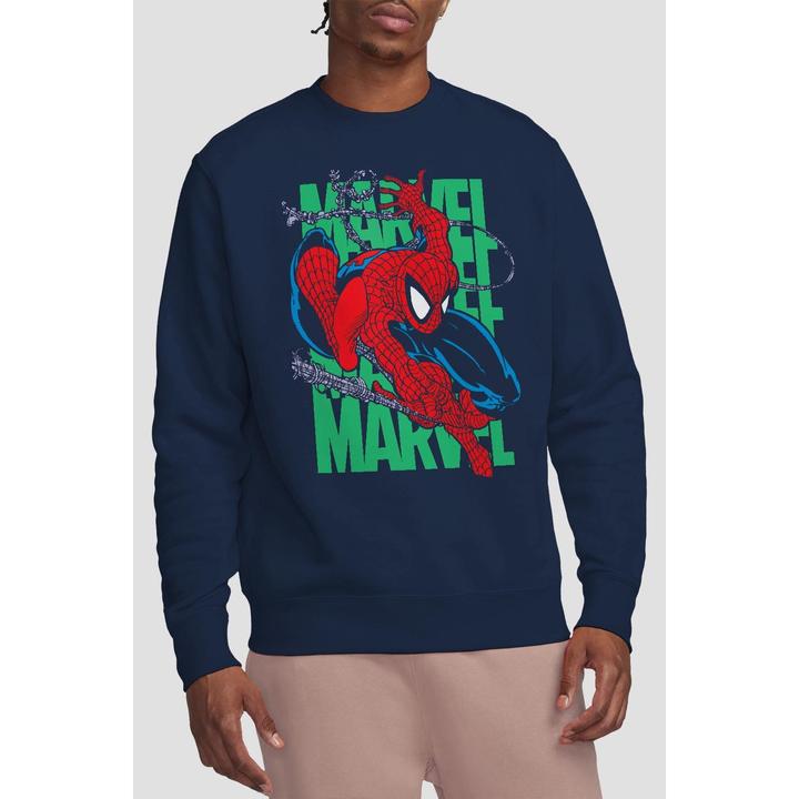 Actual product image Spiderman Unisex Adult Wall Crawling Sweatshirt (S)