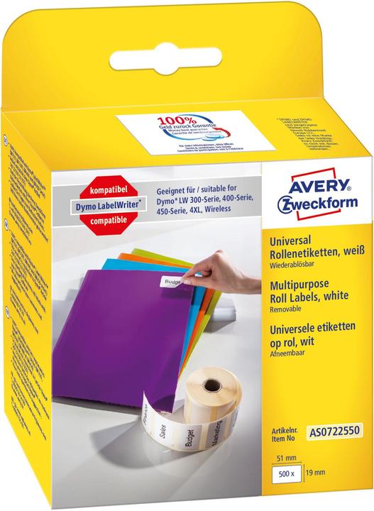 Actual product image Avery Roll labels
