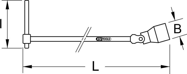 Image du produit KS Tools Clé articulée avec poignée en T XL, 6 pans, 15 mm. (15 mm)