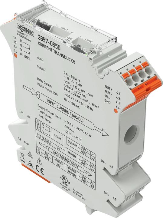 Image du produit Wago Conditionneur de signal de courant AC/DC 100A