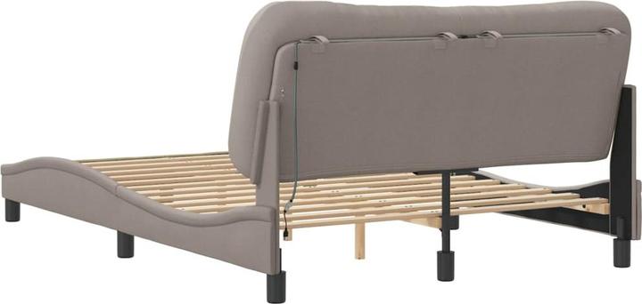 Actual product image vidaXL Bed frame with LED fabric (200 x 200 cm)