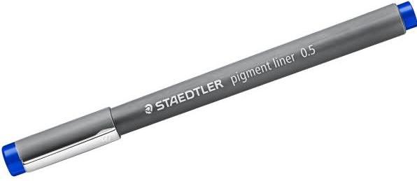 Image du produit Staedtler pigment liner 308 Fineliner, produit unique, bleu, env. 0,5 mm (Bleu, 1 x)