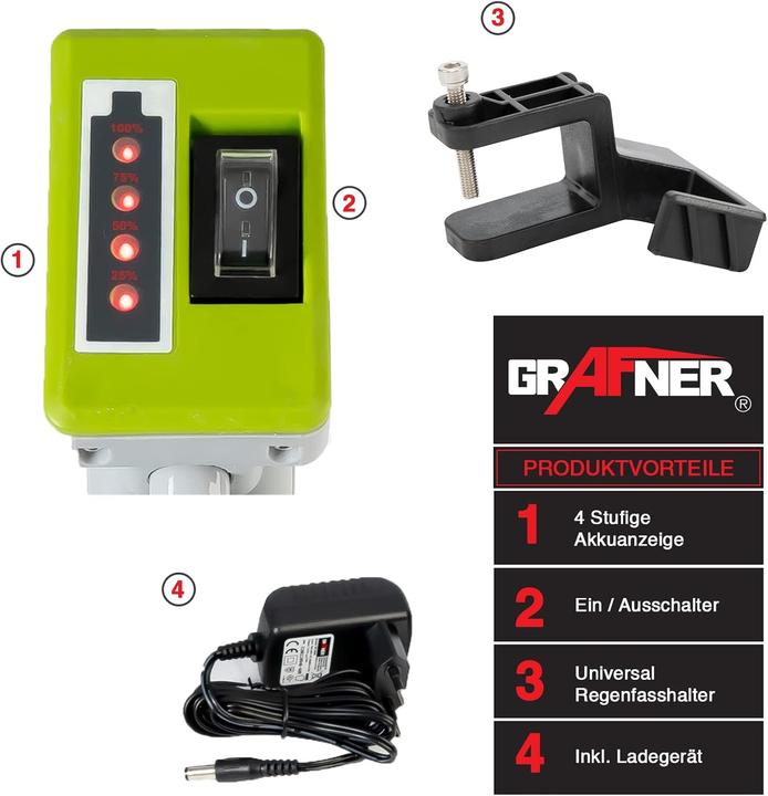 Productafbeelding Grafner Batterij regenton pomp (Pomp voor regentonnen)