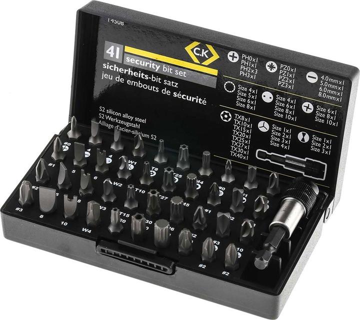 Produktbild C.K Magma Bit-Set 41teilig T4508 Schlitz (Kreuz Pozidriv PZ)