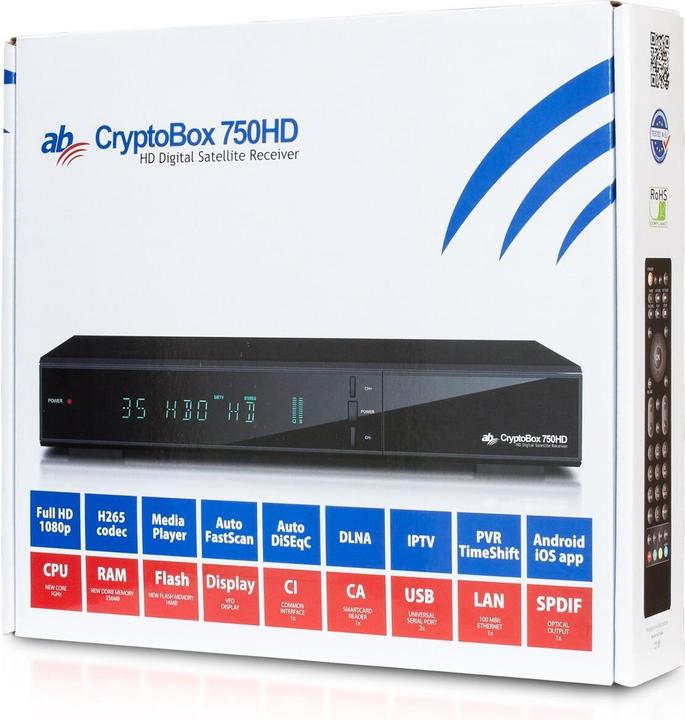 Actual product image AB CryptoBox 752HD Combo DVB-T2/S2/C (DVB-T2, DVB-S2, DVB-C)