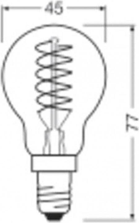 Actual product image Ledvance LED drop lamp (E14, 4.80 W, 470 lm, 1 x, F)