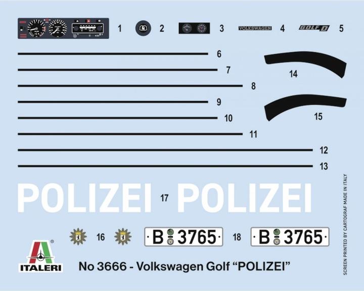 Produktbild 1:24 VW Golf Mk.I POLIZEI