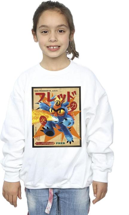 Produktbild Disney Big Hero 6 Baymax Fred Newspaper Sweatshirt Mädchen (116)