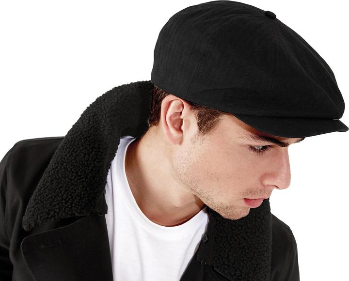 Actual product image Beechfield Peaked cap Cap with herringbone pattern (S, M)