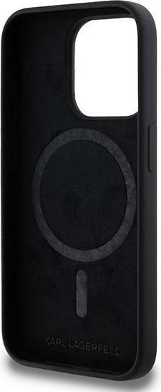 Actual product image Karl Lagerfeld KLHMP15XSKCHPPLK iPhone 15 Pro Max 6.7" czarny/black hardcase Silicone Karl & Choupet (Apple iPhone 15 Pro Max)