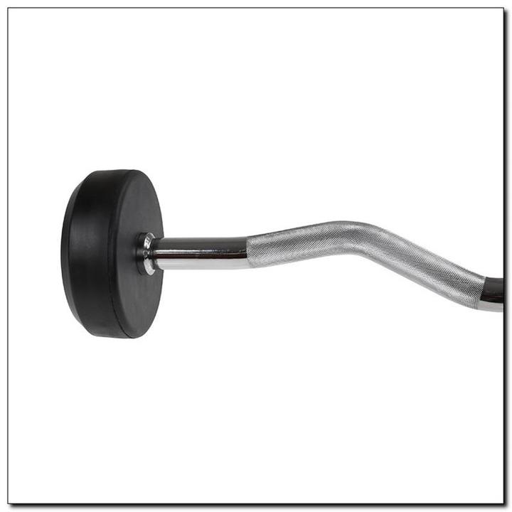 Actual product image HMS GSL50 fixed barbell/rubberised broken bar 50 kg