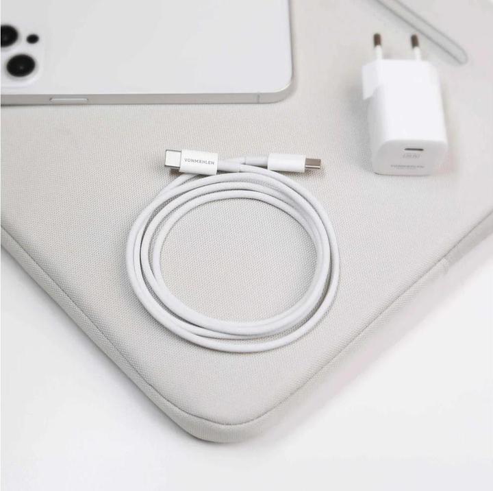 Produktbild Vonmählen USB-C to USB-C Cable 60W / 2m - White (2 m, USB 2.0, 60 W)