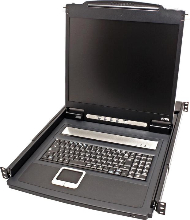 Actual product image Aten CL1000N ES Single Rail 19" LCD console, 19" 1U, ES layout (PS/2-USB, VGA)