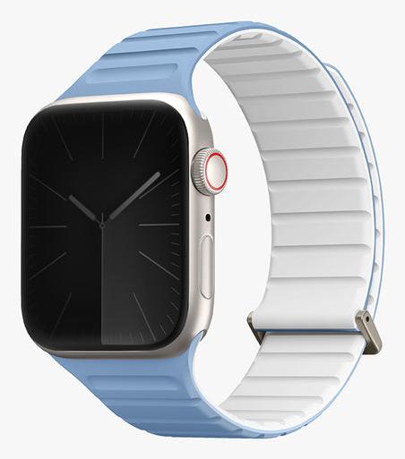Produktbild Uniq pasek Revix Evo Apple Watch Series 1/2/3/4/5/6/7/8/9/SE/SE2 38/40/41mm Reversible Magnetic nieb (41 mm, 40 mm, 38 mm, Silikon, Edelstahl)