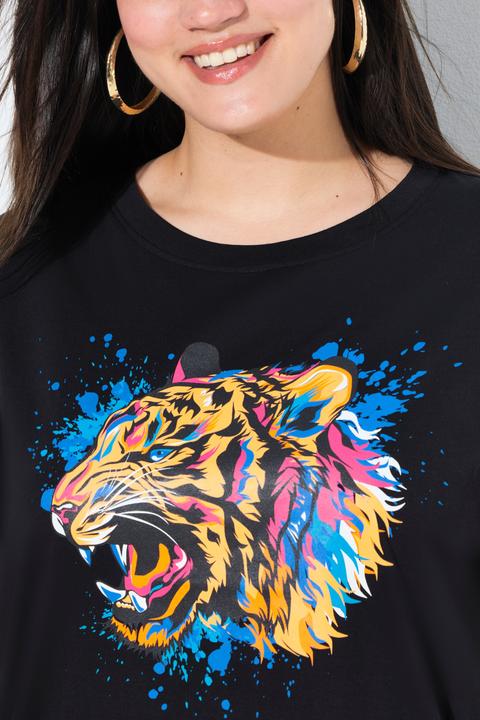 Actual product image Angel of Style T-Shirt, Boxy Fit, farbiger Tigerkopf (50)