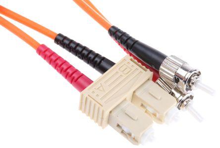 Produktbild RS PRO LWL Patchkabel 62,5µm DX ST-SC 2m (2 m)