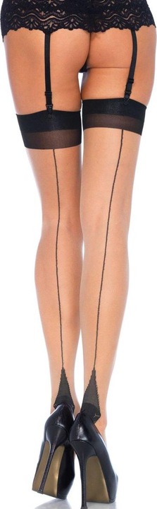 Image du produit Leg Avenue Bas avec couture bicolore (Taille unique)