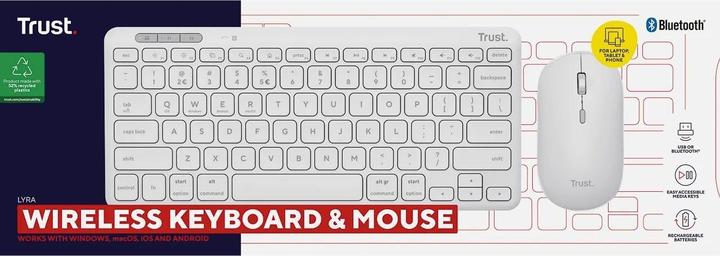 Actual product image Trust LYRA Keyboard & Mouse white EN (DE, Wireless)