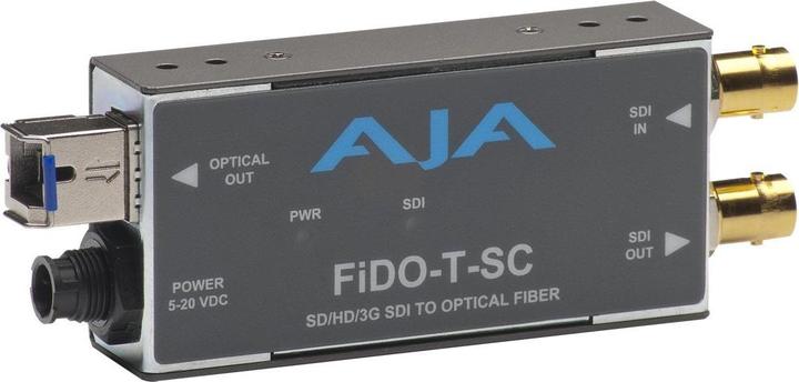 Produktbild AJA FiDO-T-SC Single Channel SDI to SC Fiber with Looping SDI Output - Video Extender - 1310 nm (Extender)