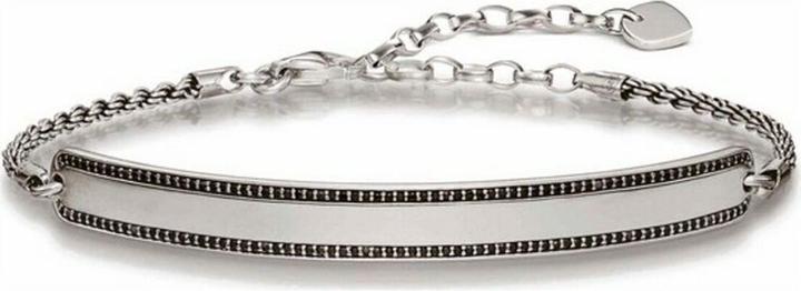 Immagine prodotto Thomas Sabo Bracciale con pavé nero (19.50 cm, Argento)
