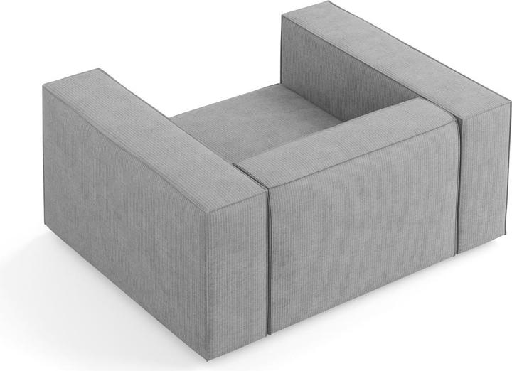 Cosmopolitan Design Fauteuil, "Arendal", 1 Place, Gris Foncé, 124x102x70 Fabriqué en Europe
