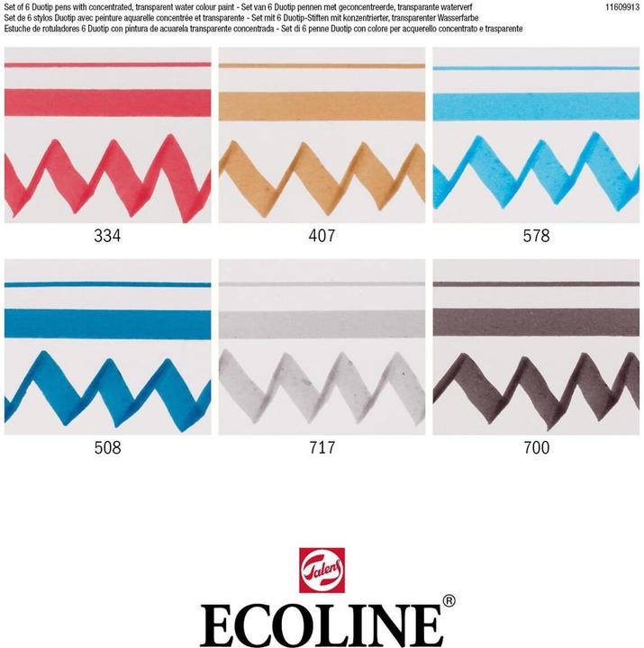 Image du produit Talens ECOLINE DUOTIP - Set de crayons de couleur (6x)