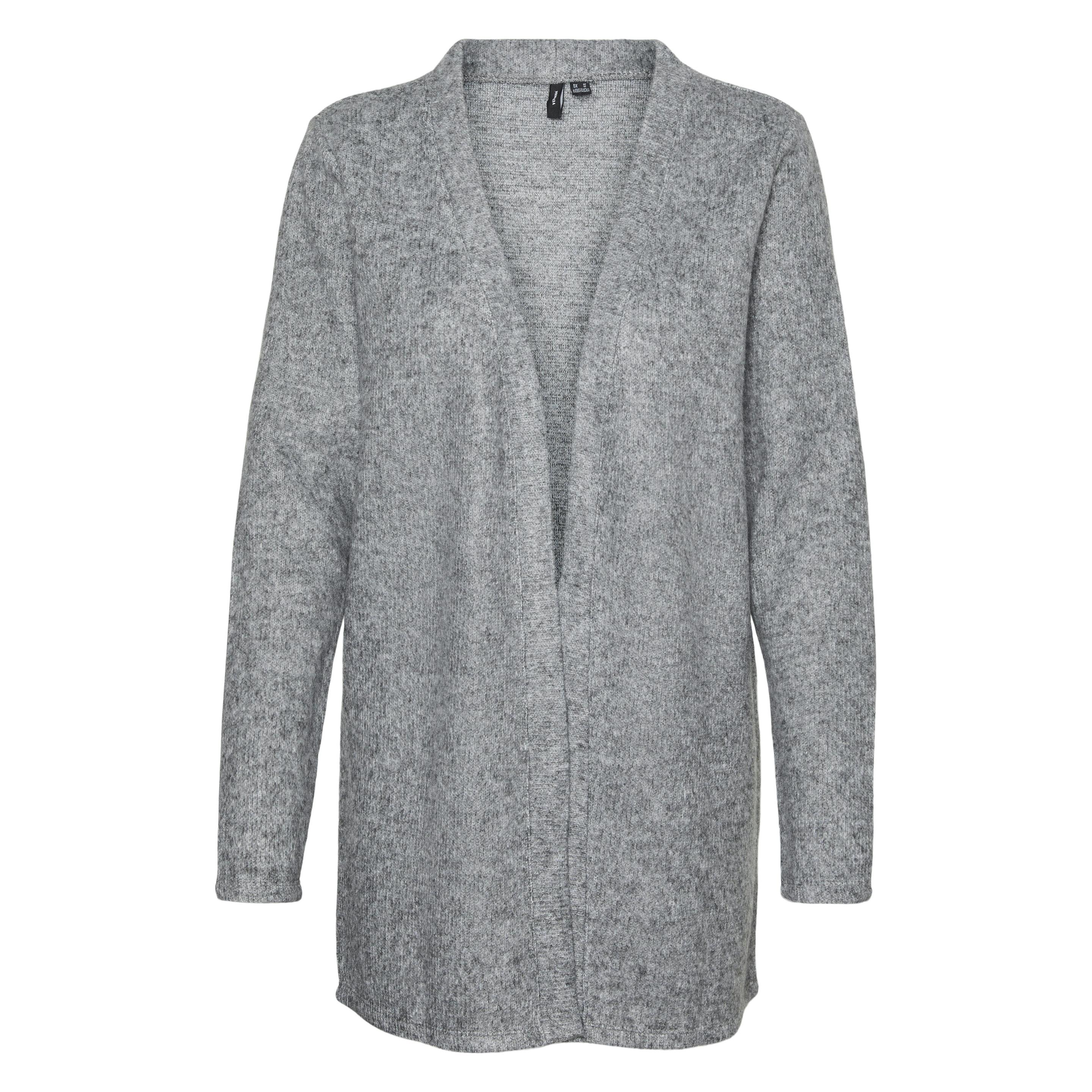 Vero Moda, Damen, Blusen, Vmblis Ls Long Cardigan Jrs Boo, Grau