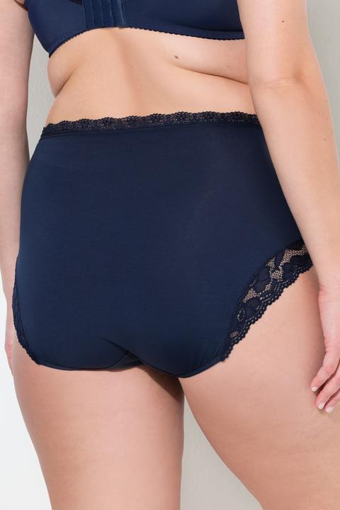 Produktbild Ulla Popken Maxislips, 3er-Pack, High Waist, Spitze, OEKO-TEX (62)