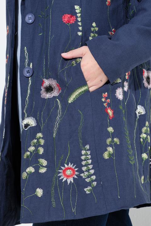Actual product image Ulla Popken Botanical Embroidered Blazer (60)