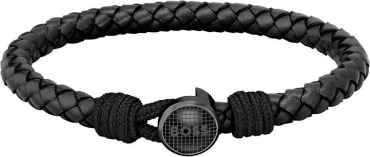 Immagine prodotto Hugo Boss Bracciale in pelle Fashionableack Classic 1580468M - Lunghezza: 19 cm (19 cm, Acciaio inossidabile, Cuoio)