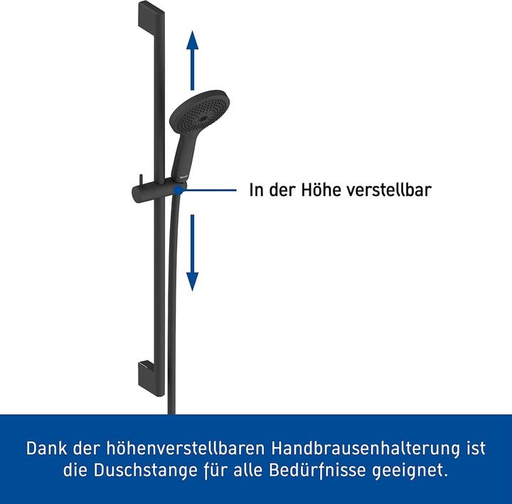 Produktbild Duravit Brauseset schwarz matt (3 Strahlarten, 14 l/min)