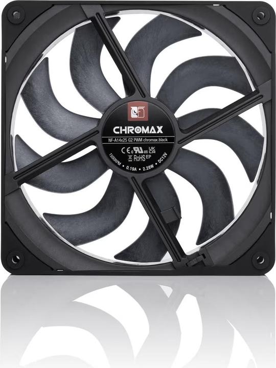Image du produit Noctua NF-A14x25 G2 PWM chromax.black Gehuselfter 140 mm (140 mm, 1 x)