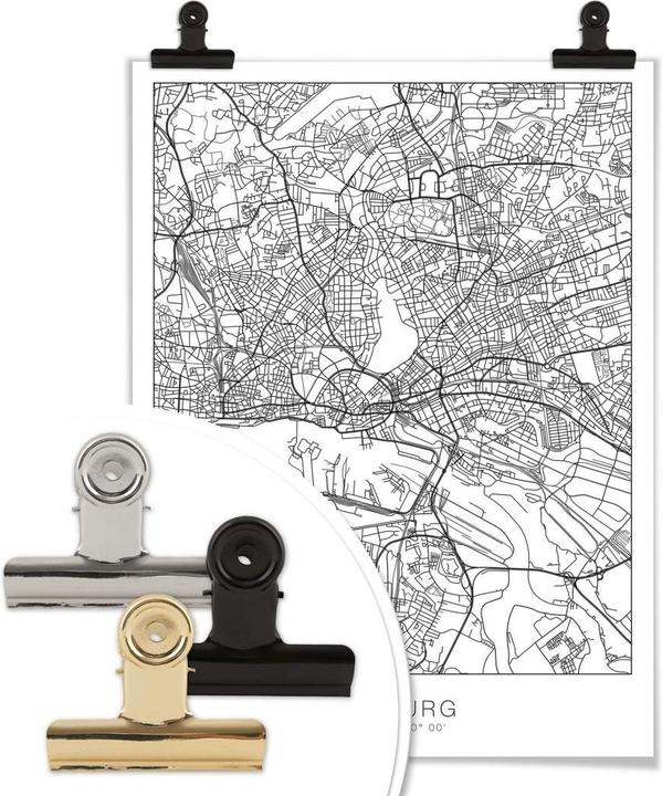 Produktbild Trenddeko Stadtplan Hamburg (100 x 120 cm)