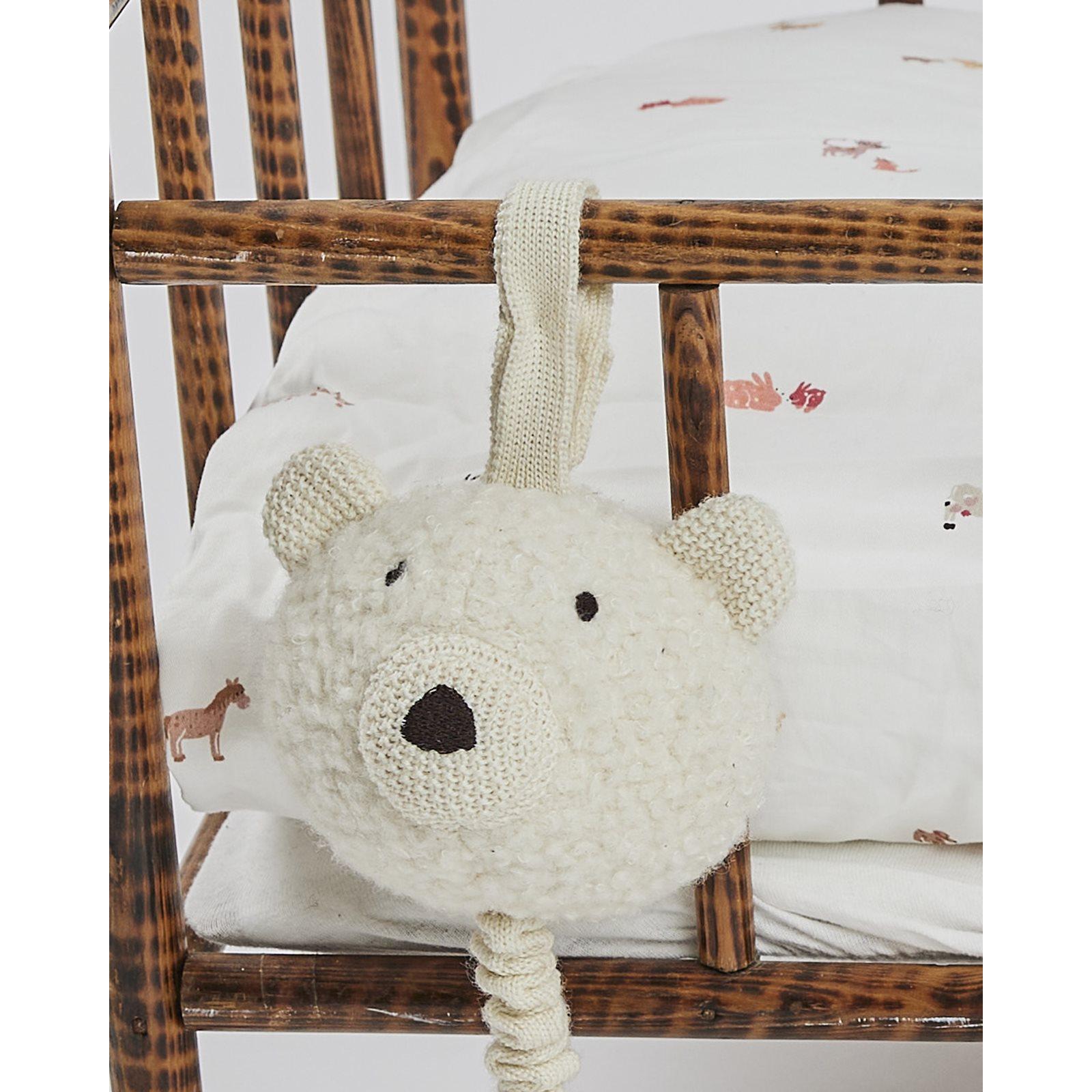 Thumbnail - Smallstuff, Babymobile, - Music mobile, wool bouclé, off white (40011-40)