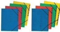 Actual product image Herlitz Easyorga file, A4, cardboard, 12 compartments, blue Colorspan cardboard, 355 gsm, inside black mani (A4, 1x)