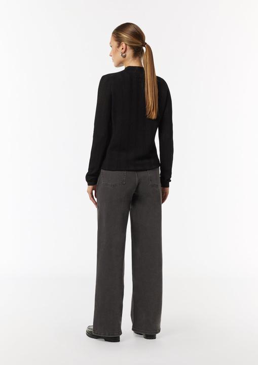 Immagine prodotto Comma Strickpullover Strickpullover mit Fischgrätmuster und Rippbündchen (46)