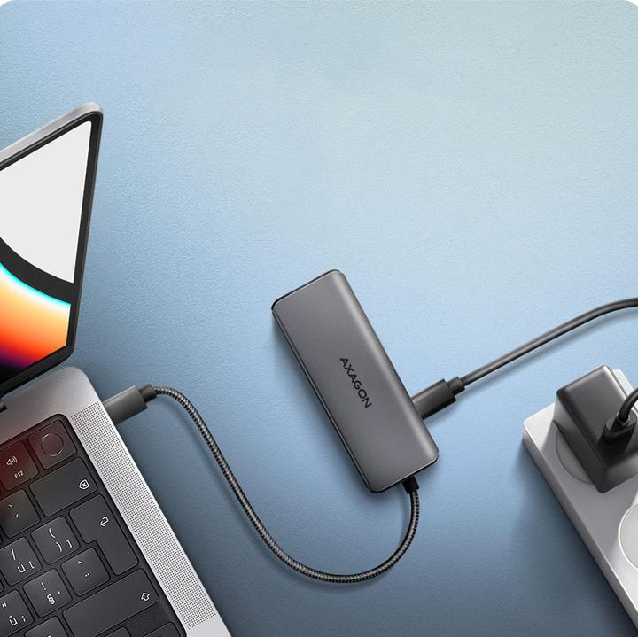 Actual product image Axagon HMC-5H8K 2x USB-A, 1x USB-C, 8K HDMI, USB 3.2 Gen 1 hub, PD 100W, 15cm USB-C cable (USB-C, 5 ports)