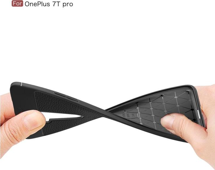 Actual product image Screenguard OnePlus 7T Pro Sleeve Leather Design TPU Cover (OnePlus 7T Pro)