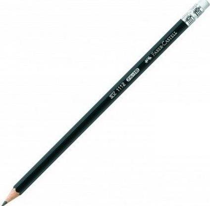 CASTELL 1112 pencils HB black with eraser 12 pcs. (HB, 12x)