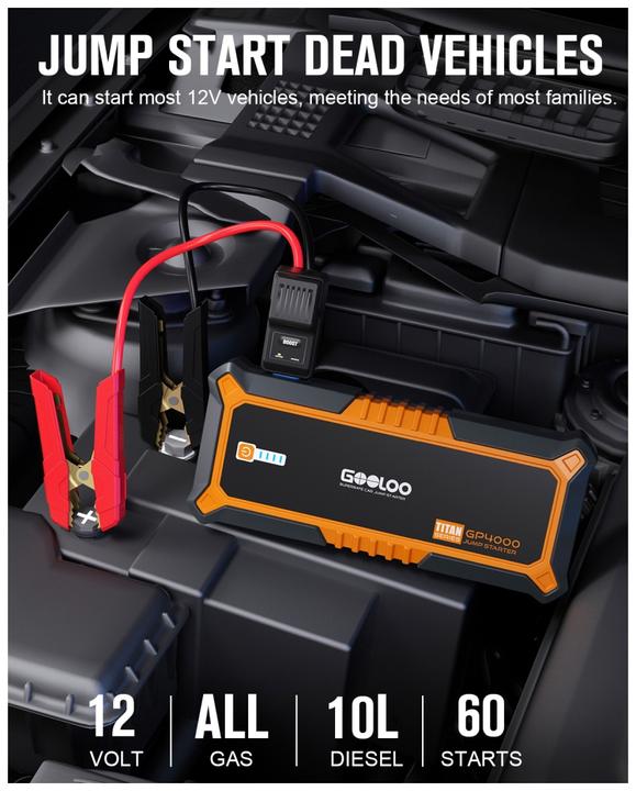 Produktbild Gooloo GP4000OR Jump-Starter 4000 A Spitzenstrom (4000 A, 24000 mAh)