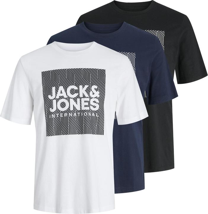 Immagine prodotto Jack & Jones Confezione da 3 pezzi di maglietta stampata a girocollo (S)