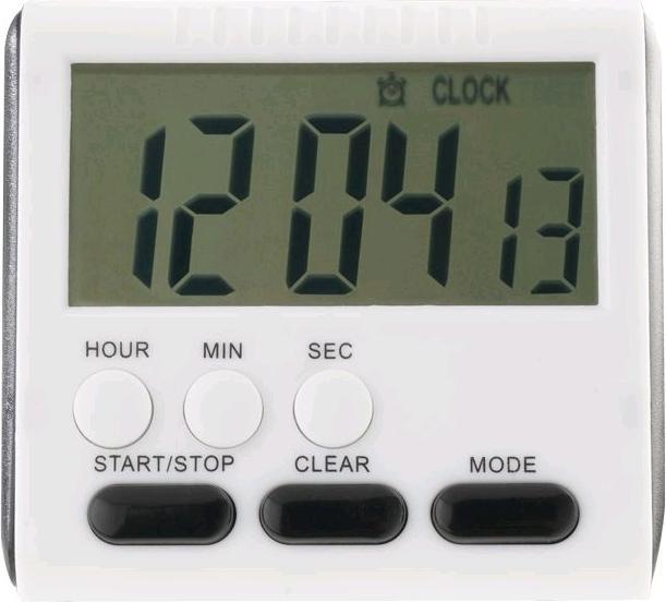 Eva- Kochen und Haushalt Eva Zeituhr Digital Weiss mit Magnet