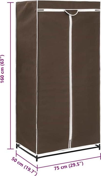 Actual product image vidaXL Kleiderschrank (75 x 50 x 160 cm)