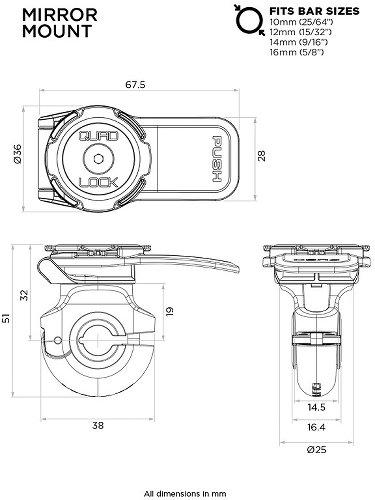 Immagine prodotto Quad Lock Montaggio a specchio V2
