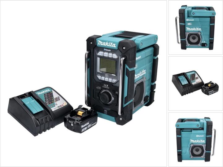 Actual product image Makita DMR 301 RF1 Rechargeable construction site radio 12 V max. - 18 V DAB / DAB+ / Bluetooth + 1x (AM, FM, DAB+, DAB, Bluetooth)
